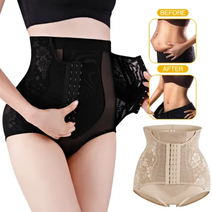High Waist Shaper Pants with 3-Row Hooks for Postpartum Body Shaping
