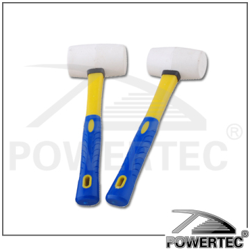 POWERTEC White rubber Hammer with Fiberglass Handles
