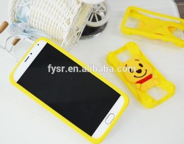 2015 hot selling fashion design cartoon shape multi-functional factory price soft silicone universal phone case