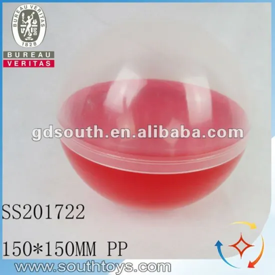 15*15cm big size round empty toy capsule plastic capsule package
