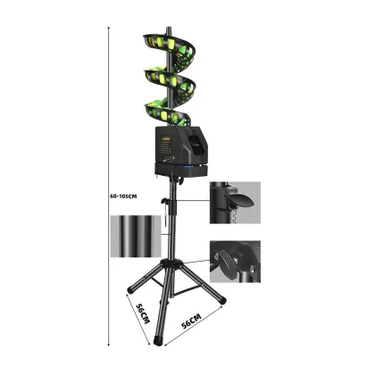 Portable Single Person Tennis Serving Machine for Multi-Ball Training and Swing Practice