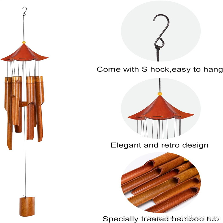 37 Inches Big Bamboo Wind Chimes for Outdoor Use