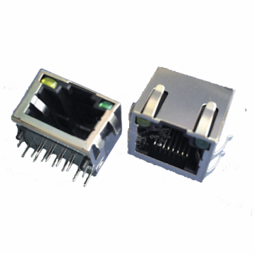 RJ45 Side Entry With LED EMI