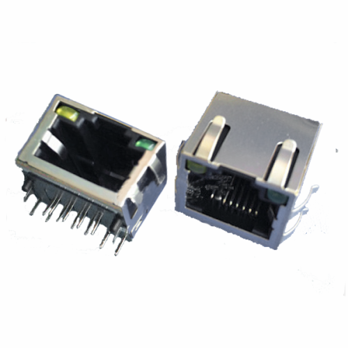 RJ45 Side-invoer met LED EMI