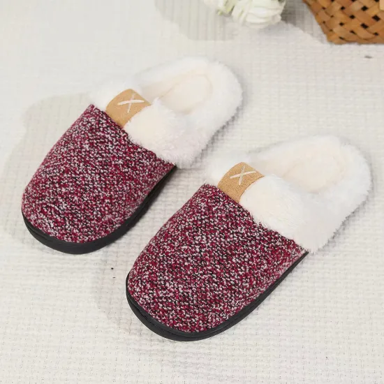 Wholesale Comfortable Cotton Plush Slippers for Women and Couples