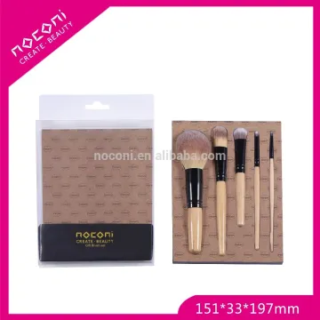 hotsale cosmetic brush with the wooden handle in the PVC box