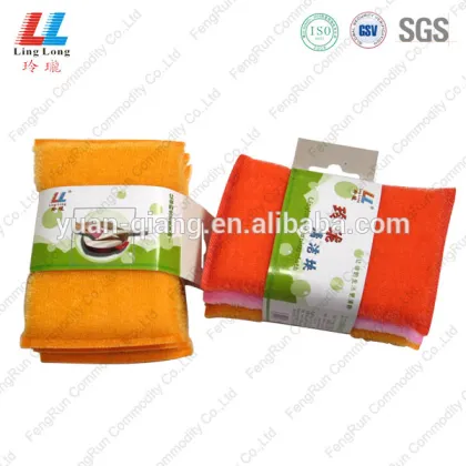 strong decontaminating gold and silver color dish and pot sponge