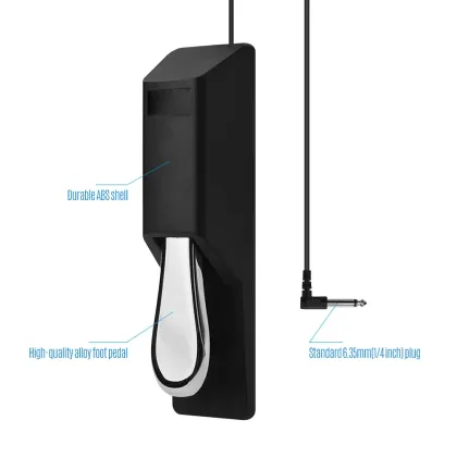 Universal Sustain Pedal for MIDI Keyboards, Synthesizers, and Organs: Enhance Your Performance with Piano-Style Action