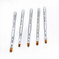 5 datorer Silver Nail Brush Set