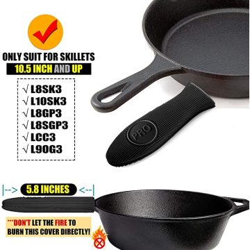 Heat Insulating Silicone Handle Covers for Skillets over