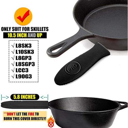 Heat Insulating Silicone Handle Covers for Skillets over