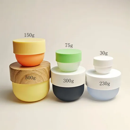 OEM Plastic Body Cream Jars Cosmetics Packaging 500g