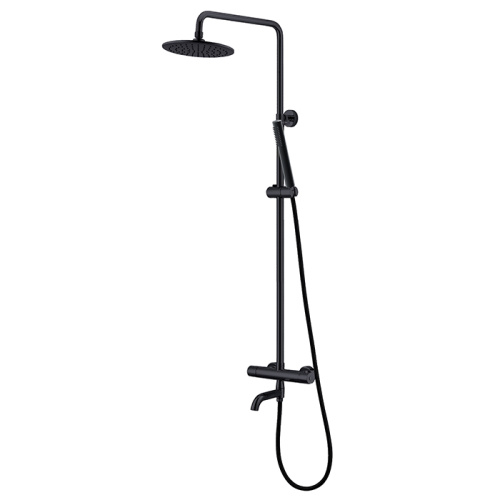 Brushed Nickel Rain Shower System With Handheld