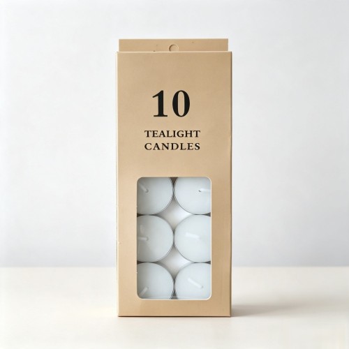Retail Box Tealight Candle for Commercial Decor Applications