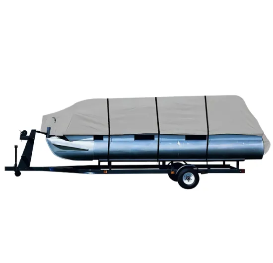 Dyed Polyester Pontoon Boat Cover for 17-28 Foot Fishing Boats