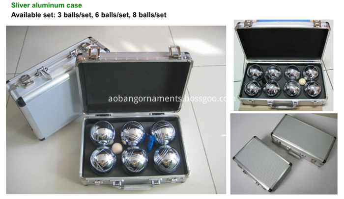 boule in aluminium case