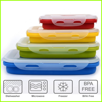 4 Pack BPA Free Silicone Lunch Bento Bowl