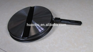 2 two divided sectioned aluminum marble non stick non-stick frying pan