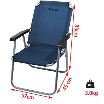 Foldable Camping Chair with Armrest for Outdoor Fishing and Beach