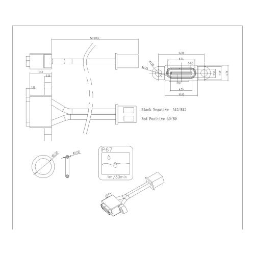 Type-C Female Waterproof With Screw Hole Wire