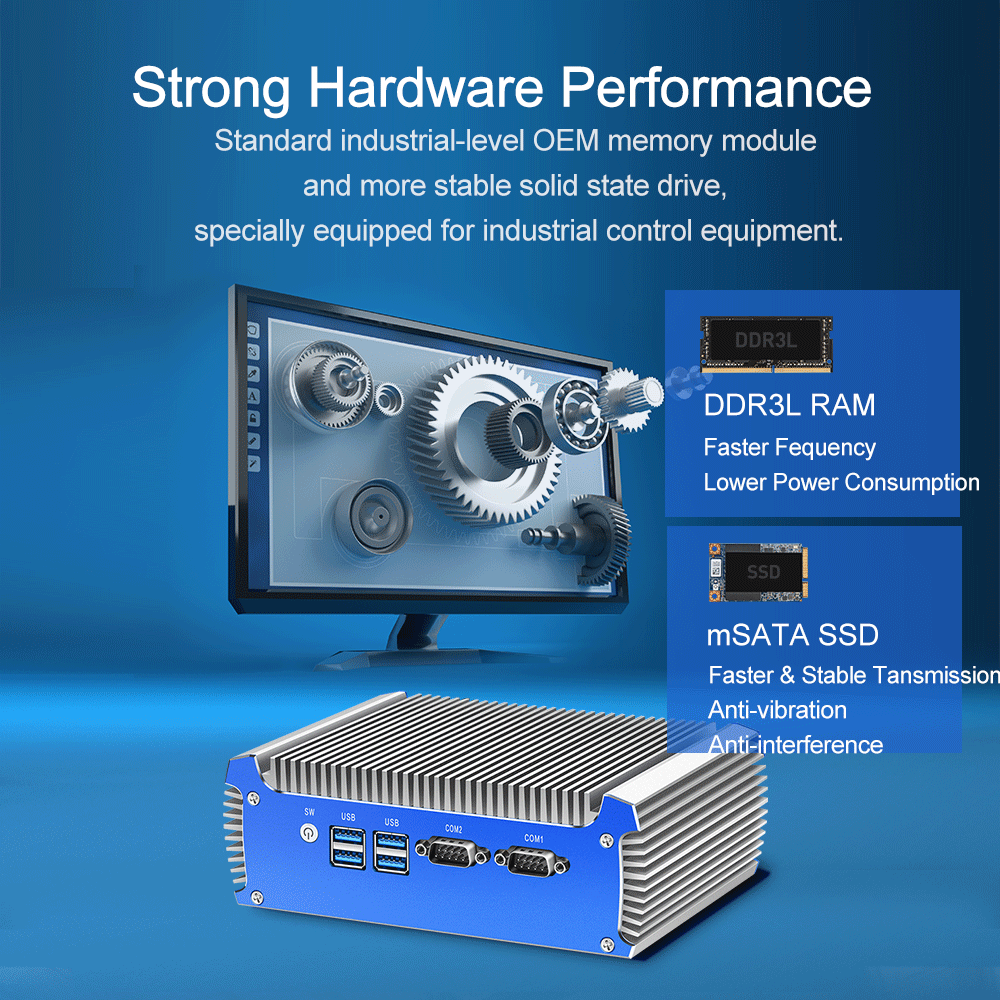 X46G silver-Dual LAN Dual COM Indudtrial PC