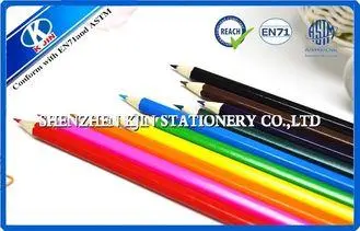 Beautiful Wooden Colored Pencils Set cylindrical for kids d