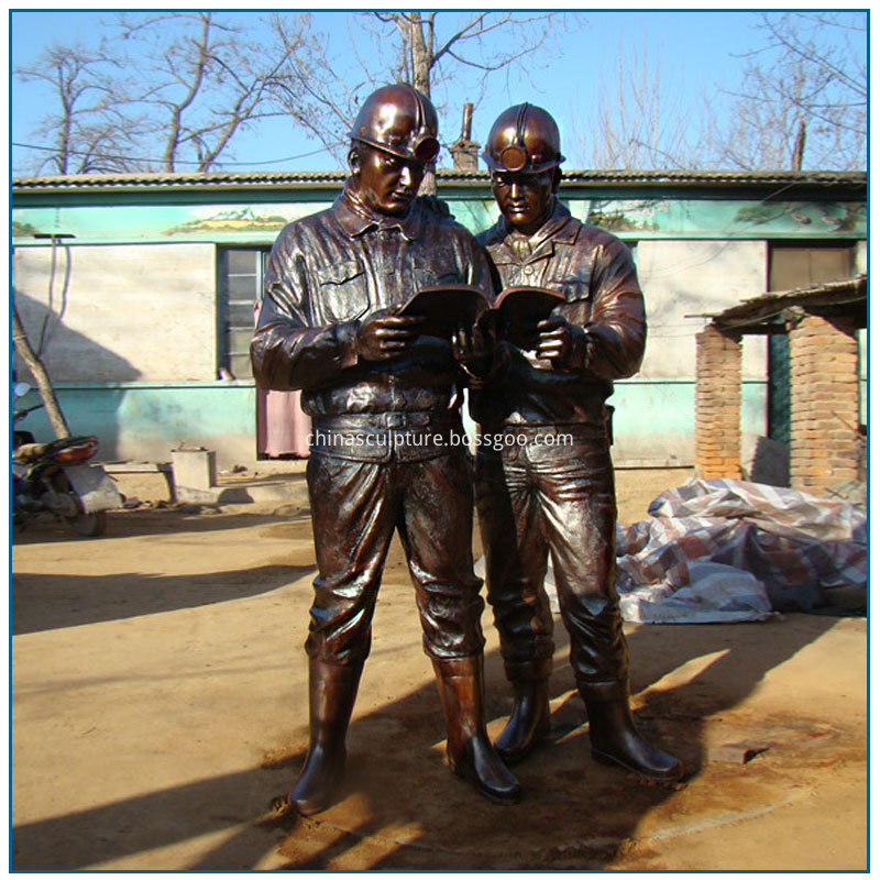 Bronze Worker Statue
