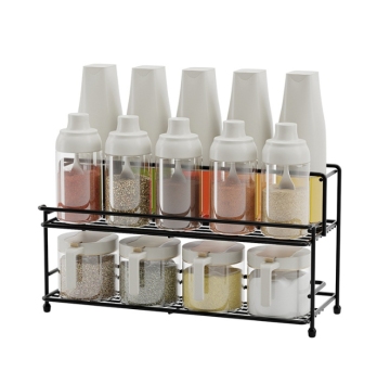 3-Tier Metal Kitchen Storage Rack - Spice Organizer for Cabinets, Pantries & Countertops