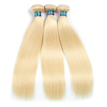 12A Russian Human Virgin Hair 613 Blonde Cuticle Aligned Bundles Wholesale Double Drawn Raw Unprocessed 613 Hair Bundles Vendors