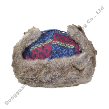 Custom Faux Fur Trapper Hats - Wholesale Adjustable Trapper Bomber Hat for Unisex Warm Winter Ear Flaps Caps