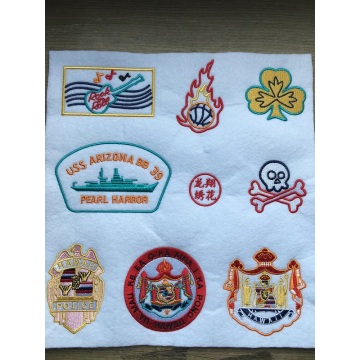 Custom stock 3D applique embroidery patch