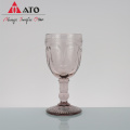 ATO Pink Color Glass Goblet para beber bebida