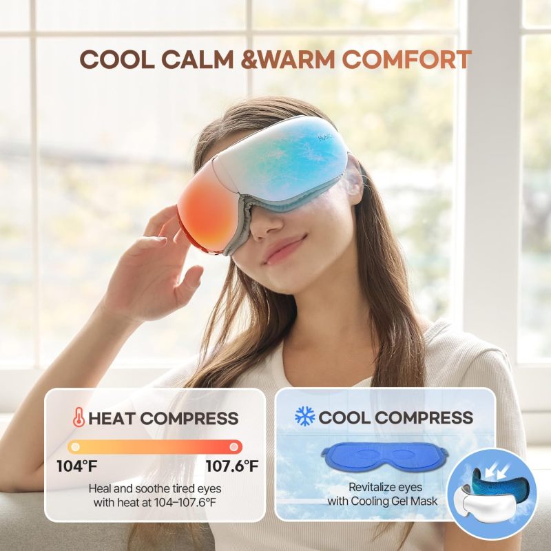 VitalCare Quiet Eye Massager, Heat & Cooling, Heated Eye Sleep Mask