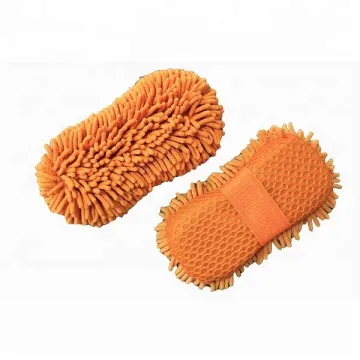 Sandwich Mesh Scrubbing Microfiber Sponge for Car Wash
