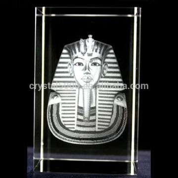 wholesale 3D laser k9 Crystal egypt pharaoh