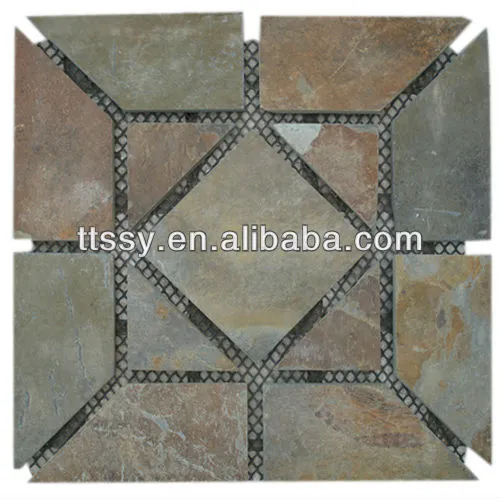 Black Square Meshed Flagstone