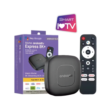 2024 8K Ultra HD Smart TV Box with YouTube Button, Android 13, Quad Core, 5G WiFi, 4K Set-Top Box