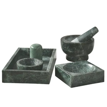 5pcs Blue Marble Tableware Set