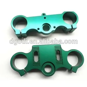 oem cnc machining aluminum triple clamp as chinese motorcycle spare parts