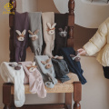 Meia-calça de coelho fofa com veludo grosso
