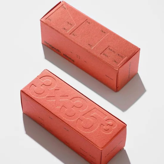 Low Moq Corrugated Recyclable Custom Logo Orange Gift Packaging