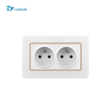 Quadruple German 16A 250V EU Waterproof Wall Socket with Light