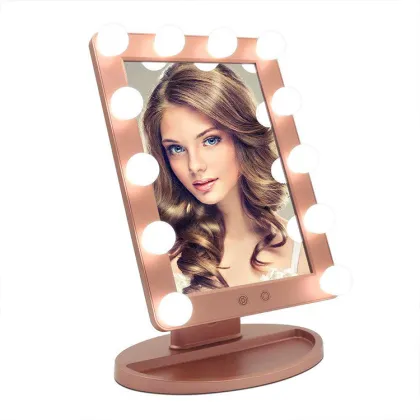 Portable LED Lit Hollywood Makeup Mirror for Girls