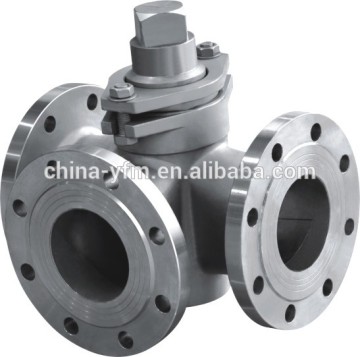 PTFE Sleeve Plug Valve 3 three way