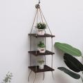 3 Tier Hanging Plant Shelf with Jute Rope