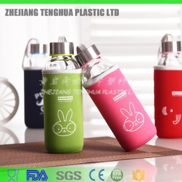 bset selling!!! 2017 new products glass drink bottle with bag 2643 2645