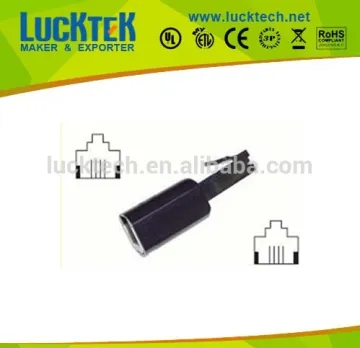 4P4C male to female twist stop telephone adapter