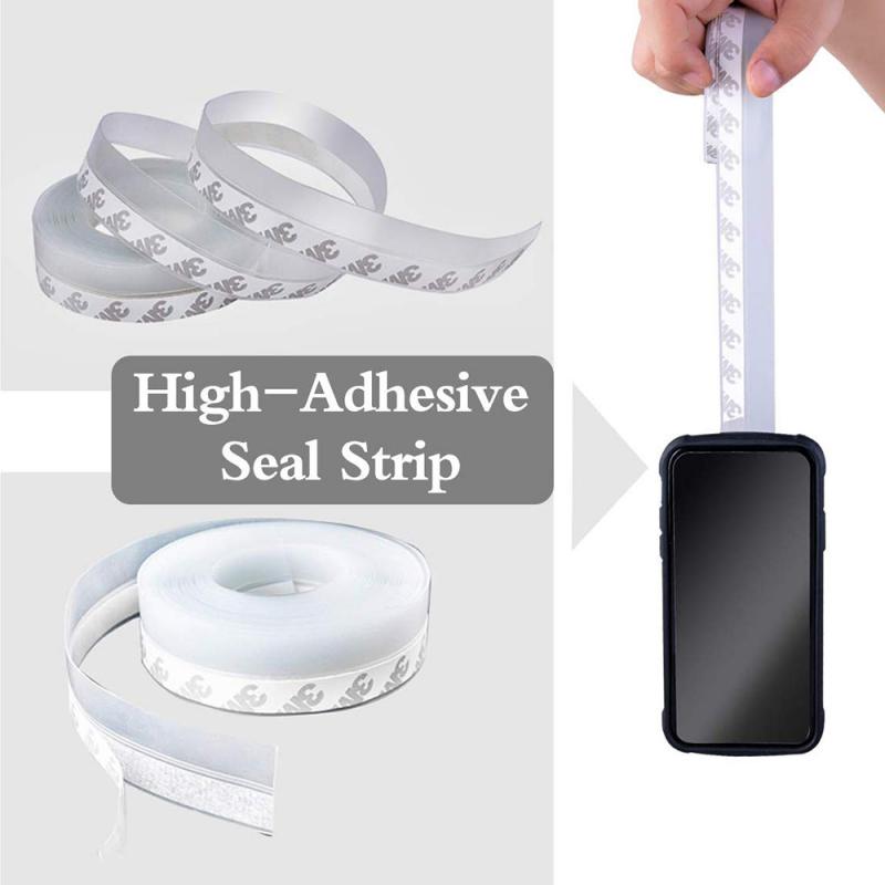 Seal Strip Transparent Windproof Silicone Sealing Strip Bar Door House and Glass Shower Door Seal Strip for Side of Door