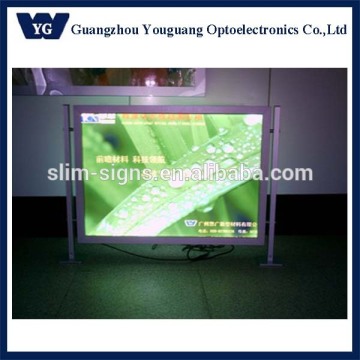Two faces clip frame floor standing light box signs for indoor poster display