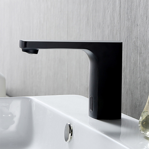 Induction type minimalist hot and cold basin faucet